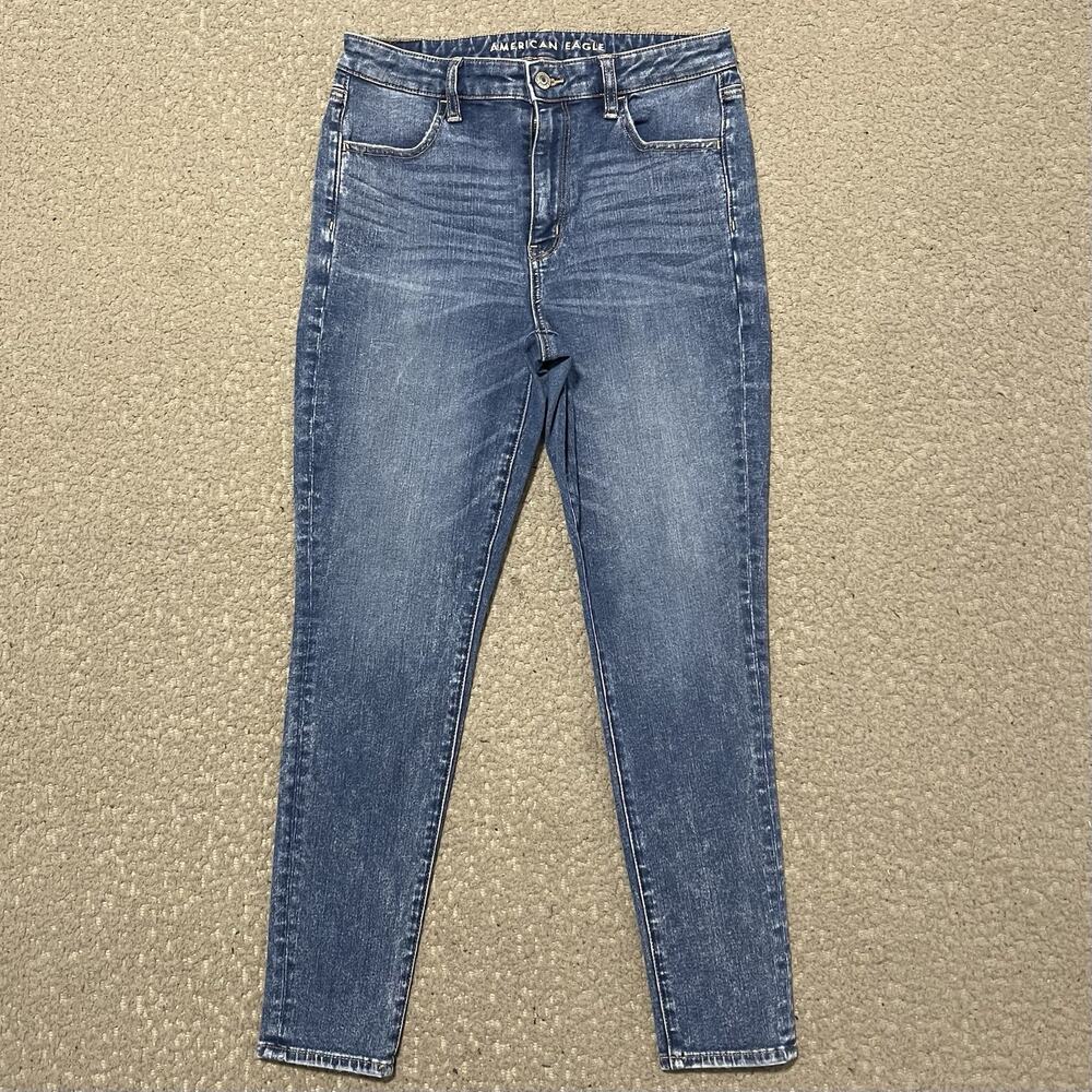 American Eagle Jeans Womens 8 Short Blue Next Level Stretch Hi Rise Jeggings